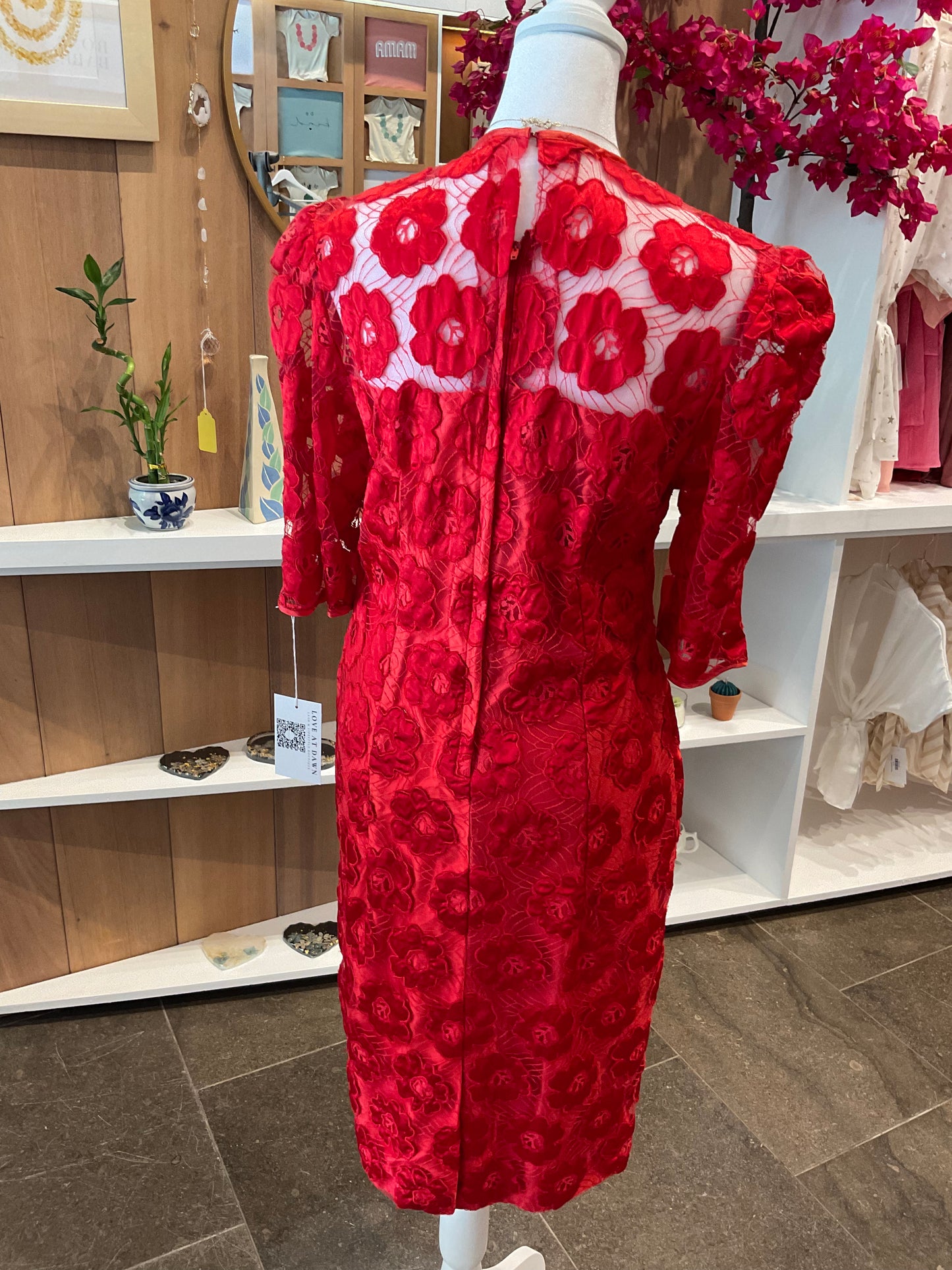 Vintage Dress ~ Red Blossom