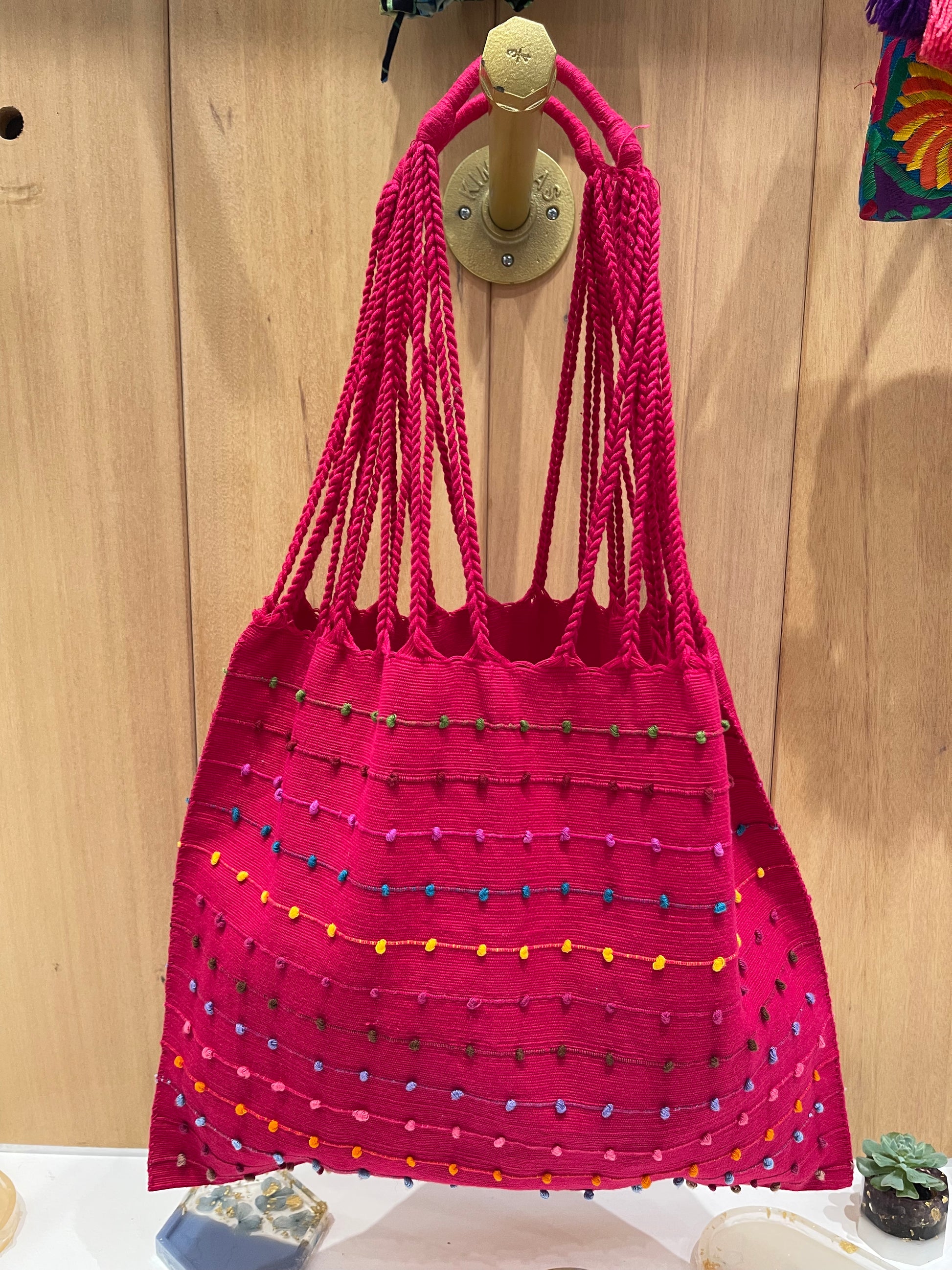 Handmade tote with beading - loveatdawn