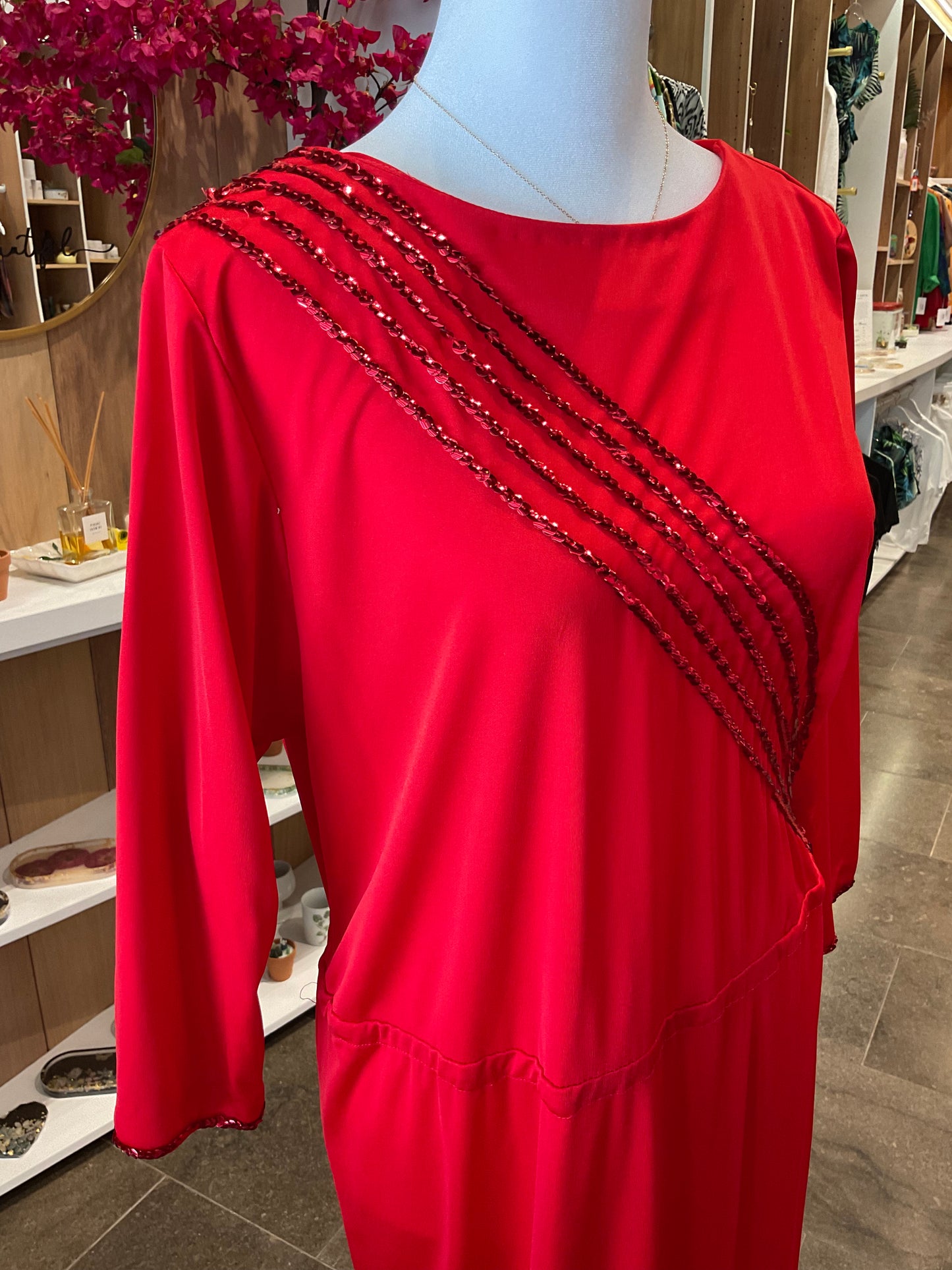Vintage Dress ~ Red Disco