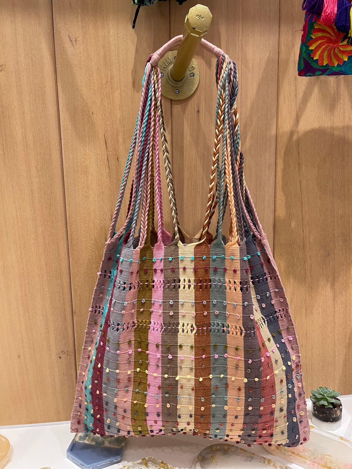 Handmade tote with beading - loveatdawn