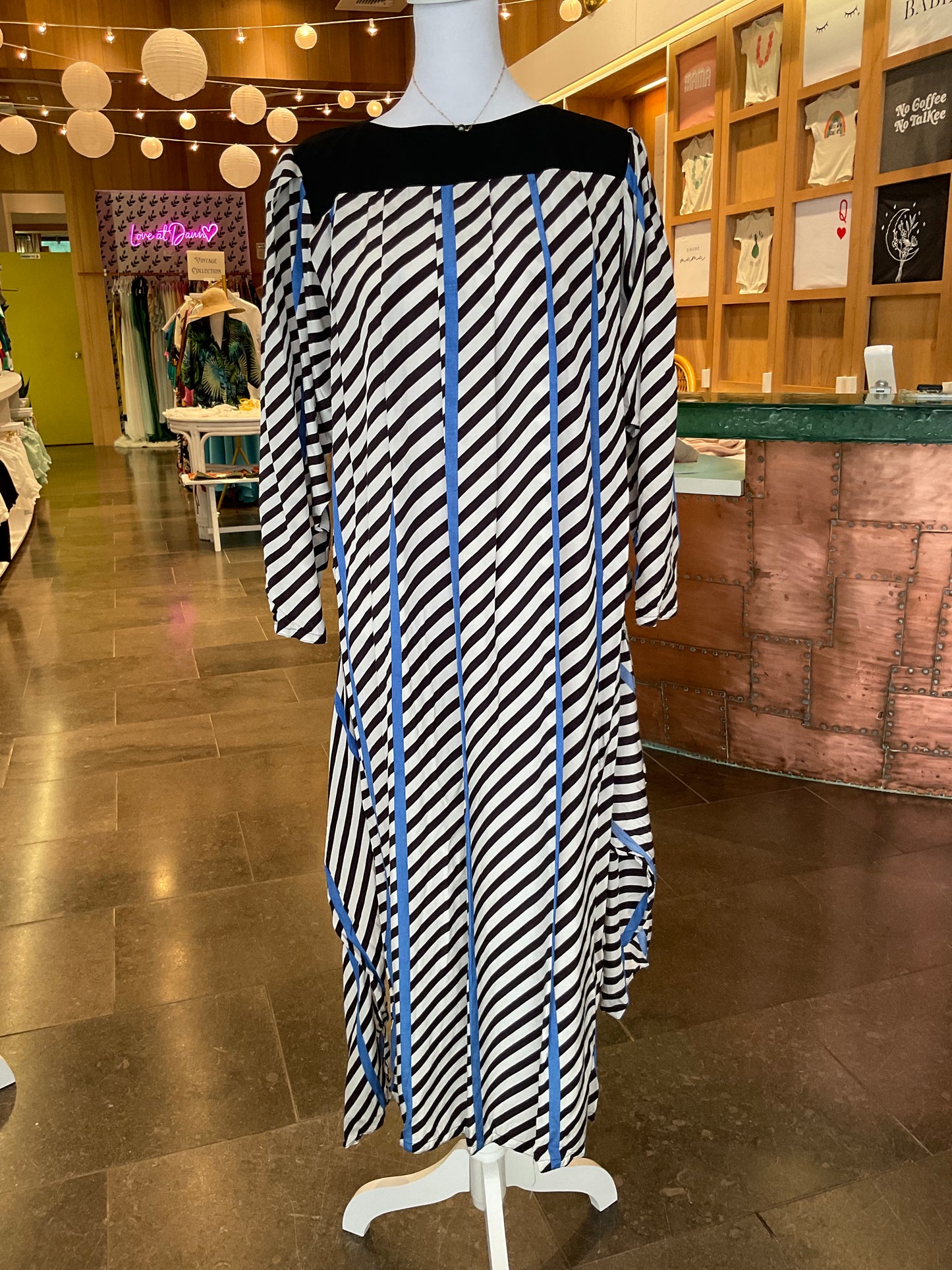 Vintage Dress ~ Blue zebra