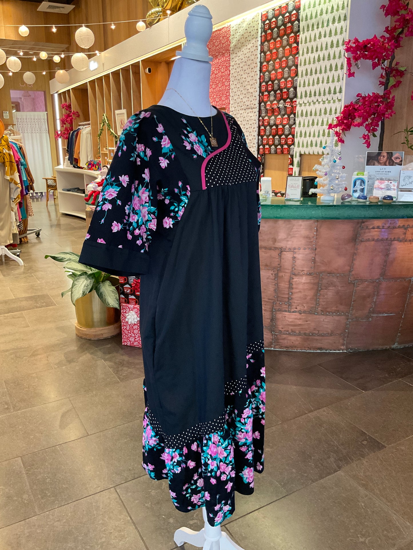 Vintage Dress ~ Polka Flowers