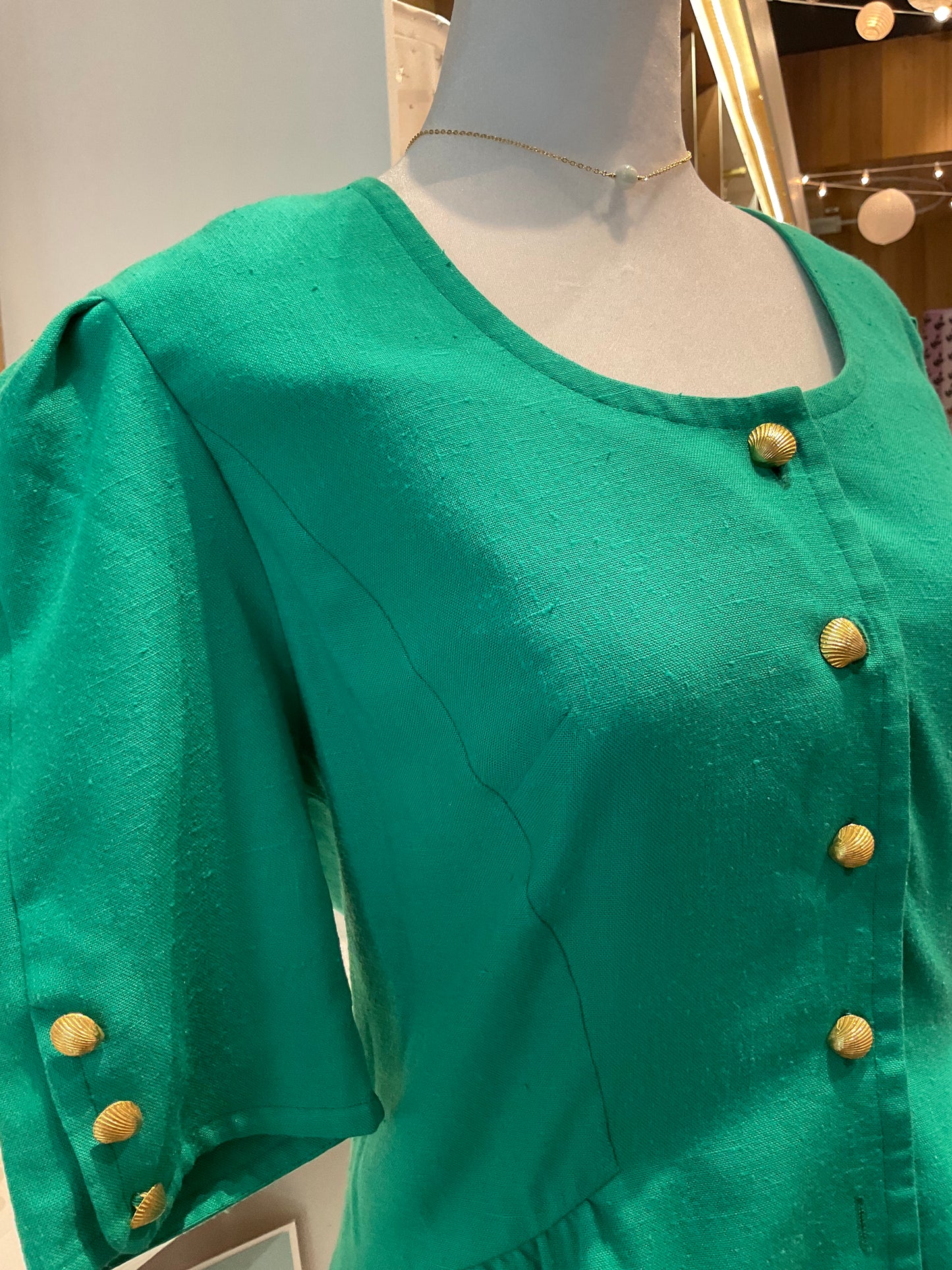 Vintage Dress ~ Turquoise Seashells