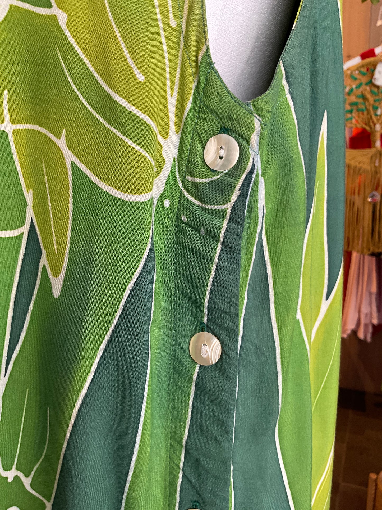 Vintage Dress ~ Green Bamboo