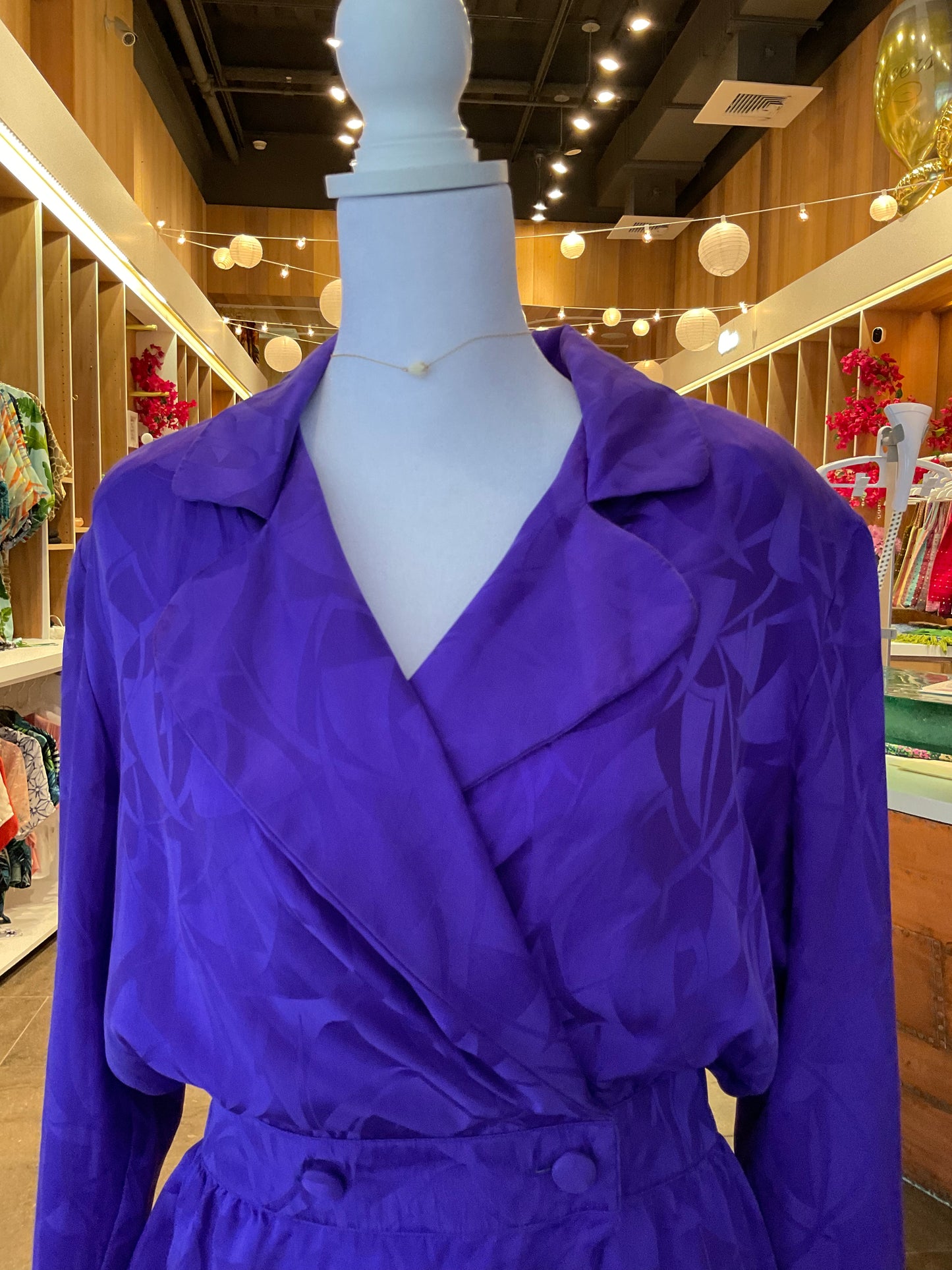 Vintage Top ~ Purple Silk